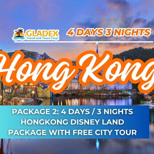 PACKAGE 2: 4 DAYS / 3 NIGHTS HONGKONG DISNEY LAND PACKAGE WITH FREE CITY TOUR